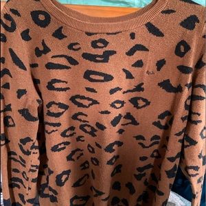 cheetah print sweater